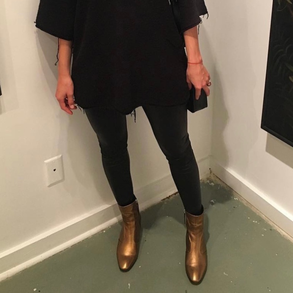 Black pleather leggings. Fun for winter! F21 Medium